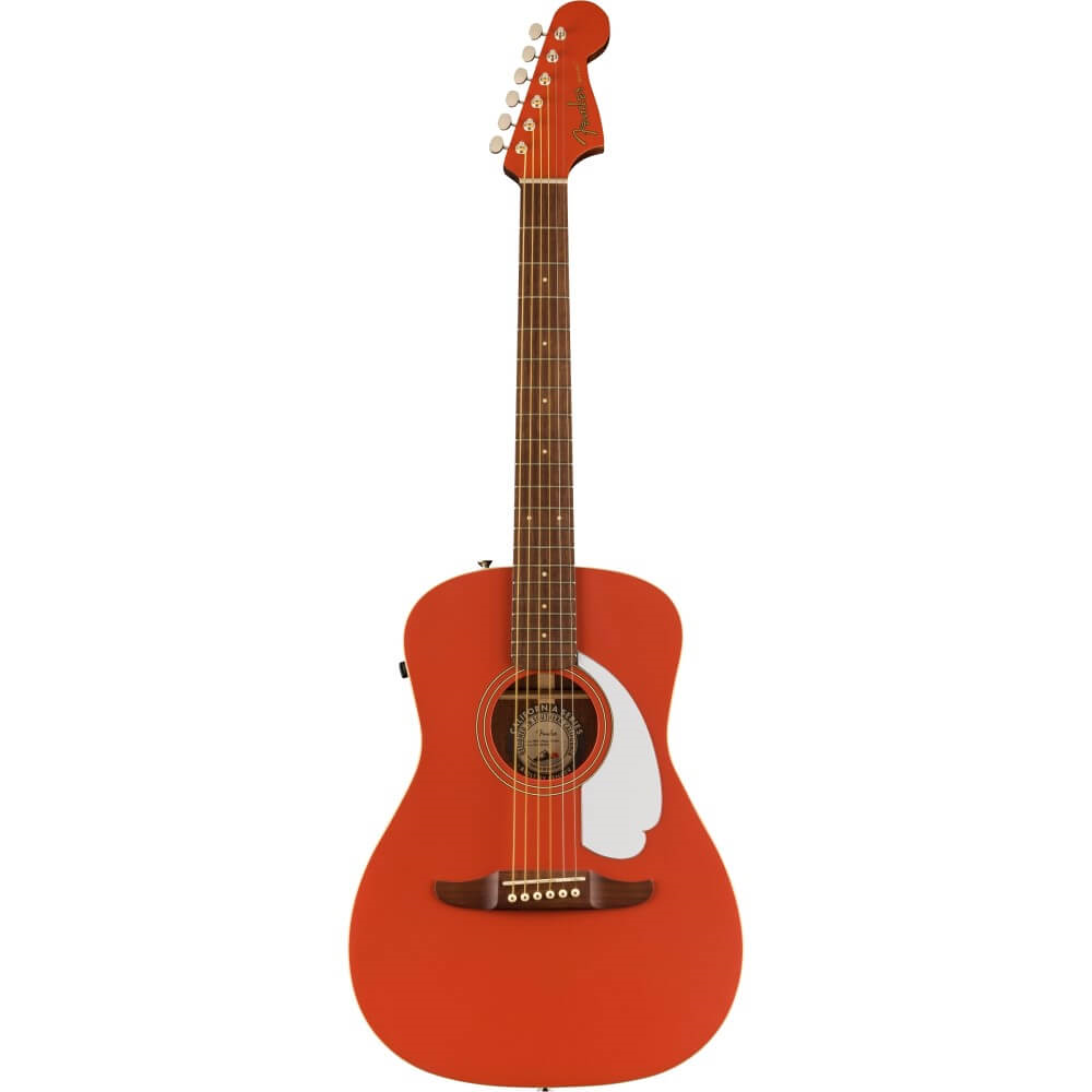 Fender California Player Malibu Acoustic Guitar with Fishman Preamp - Fiesta Red