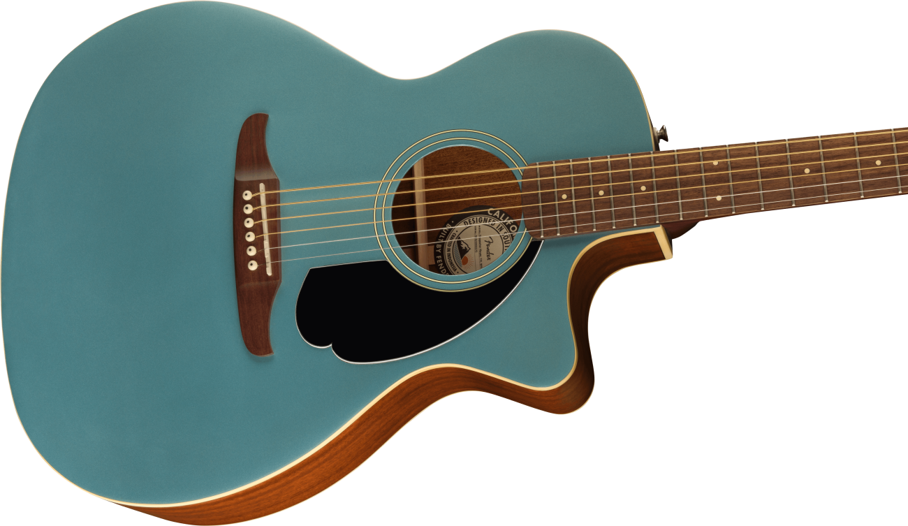 Fender Newporter Player Acoustic Guitar with Black Pickguard in Tidepool