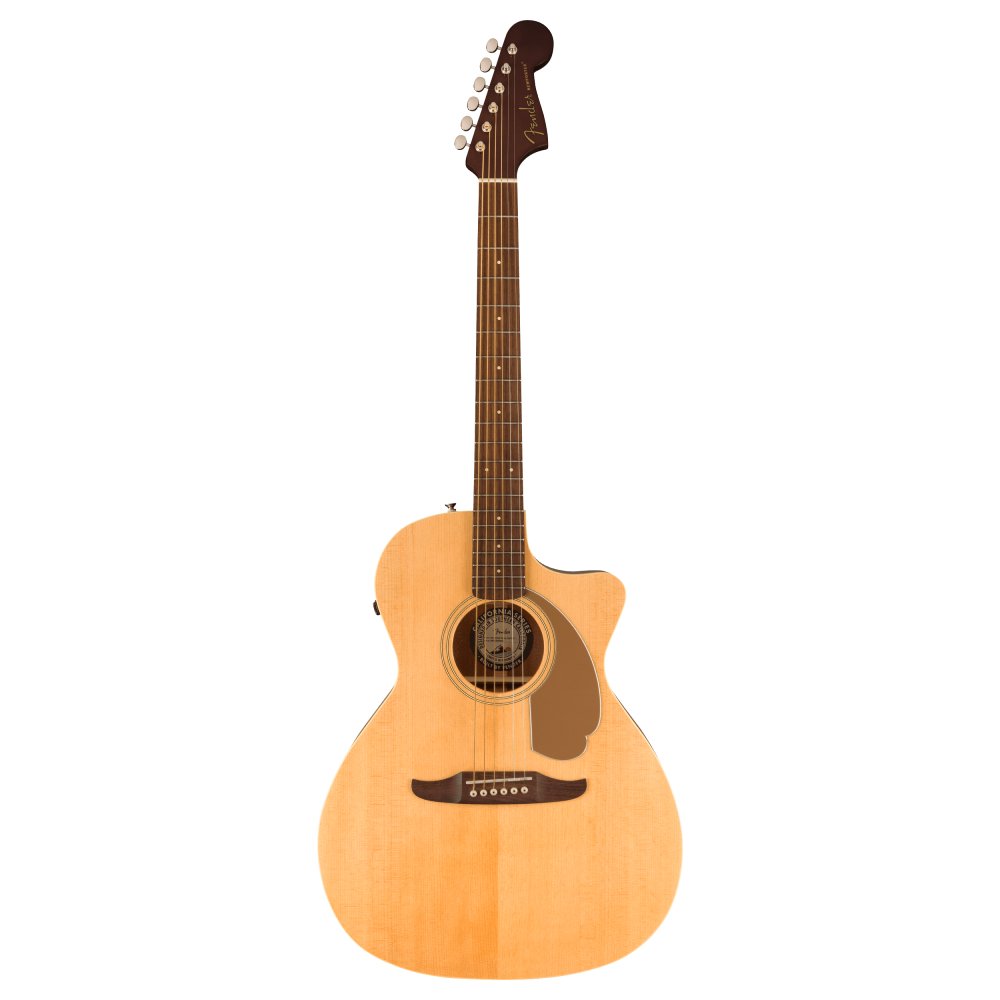 Fender Newporter Player Acoustic Guitar with Gold Pickguard in Natural