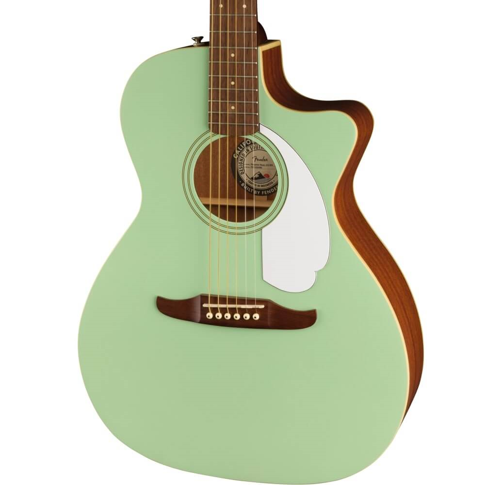 Fender California Player Newporter Acoustic Guitar with Fishman Pickup - Surf Green