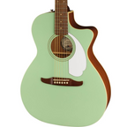 Fender California Player Newporter Acoustic Guitar with Fishman Pickup - Surf Green