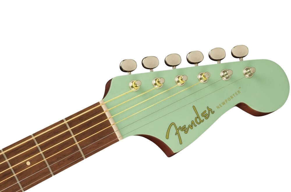 Fender California Player Newporter Acoustic Guitar with Fishman Pickup - Surf Green