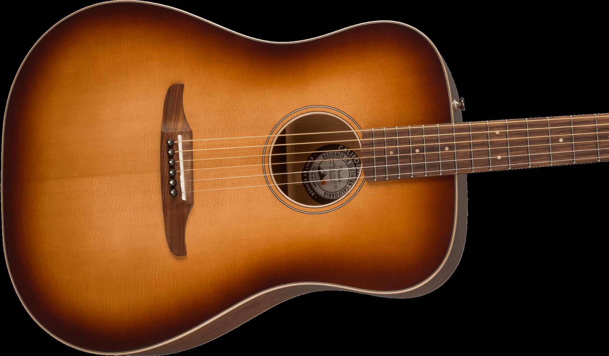 Fender Redondo Classic Acoustic Electric Guitar with Pau Ferro Fingerboard in Aged Cognac Burst