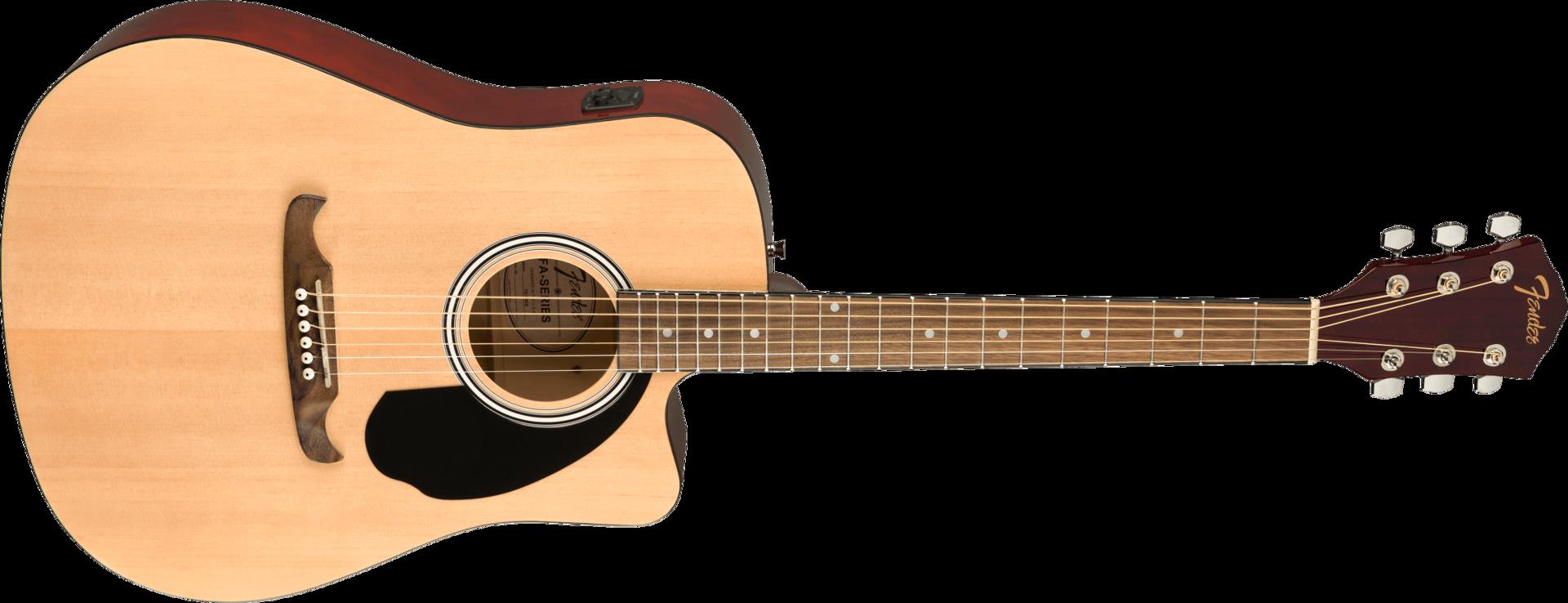 Fender FA-125CE Dreadnought Acoustic Guitar with Walnut Fingerboard in Natural