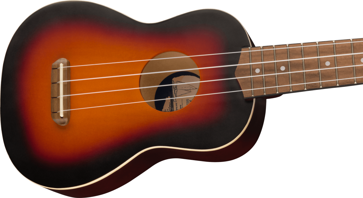 Fender Venice Soprano Uke Walnut Fretboard - 2 Colour Burst