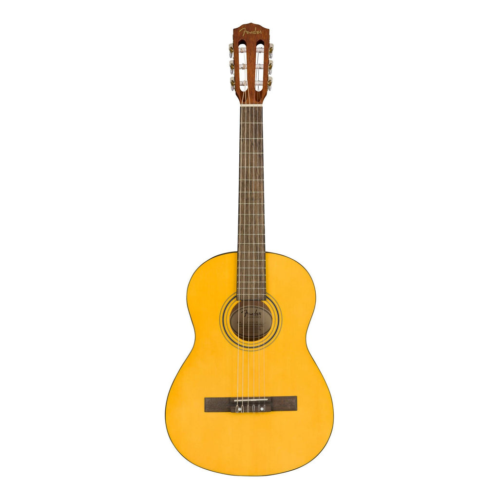 Fender ESC80 Educational Classical Guitar with nylon strings and traditional wood finish, suitable for beginner players.