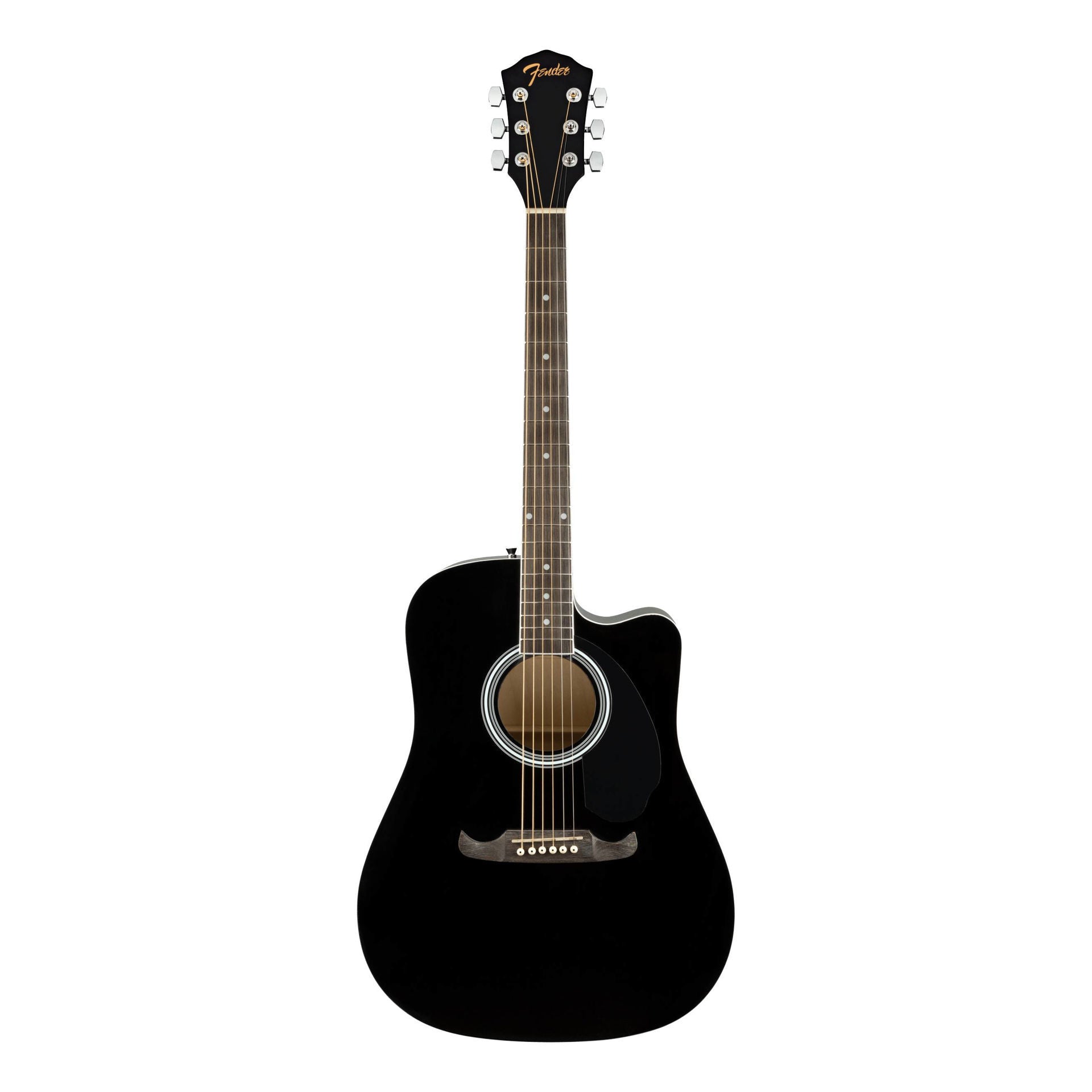 Fender FA-125CE Dreadnought Acoustic Guitar with Walnut Fingerboard in Black
