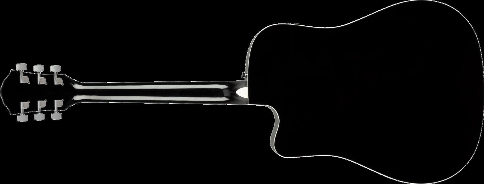 Fender FA-125CE Dreadnought Acoustic Guitar with Walnut Fingerboard in Black