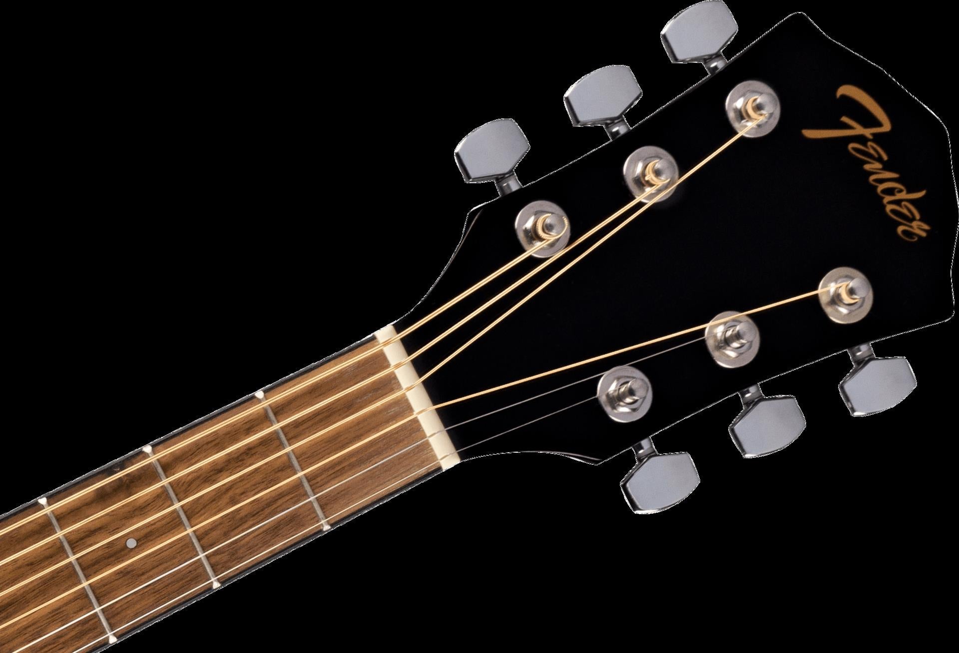 Fender FA-125CE Dreadnought Acoustic Guitar with Walnut Fingerboard in Black