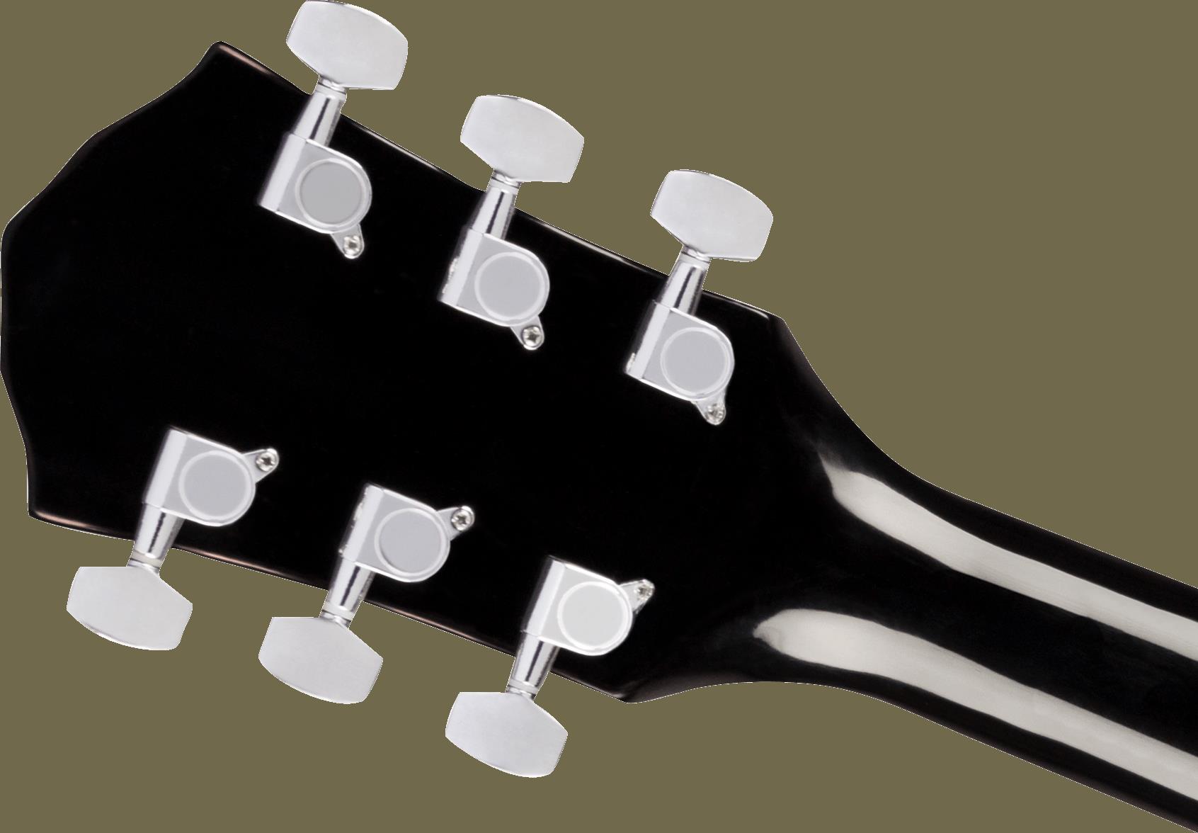 Fender FA-125CE Dreadnought Acoustic Guitar with Walnut Fingerboard in Black