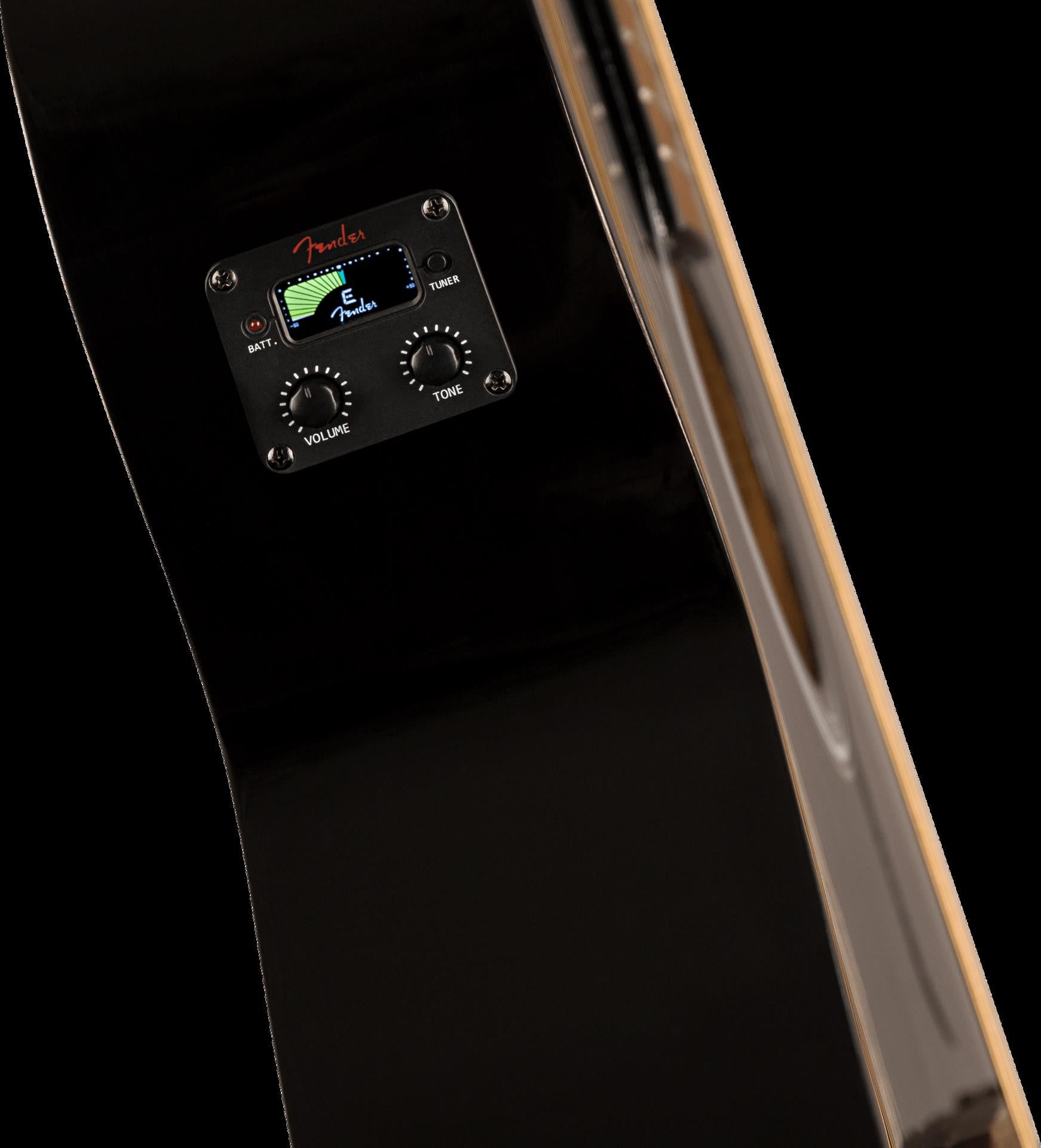 Fender FA-125CE Dreadnought Acoustic Guitar with Walnut Fingerboard in Black