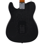 Rear view of Fender Acoustasonic Standard Telecaster Black acoustic guitar showing body and neck details.