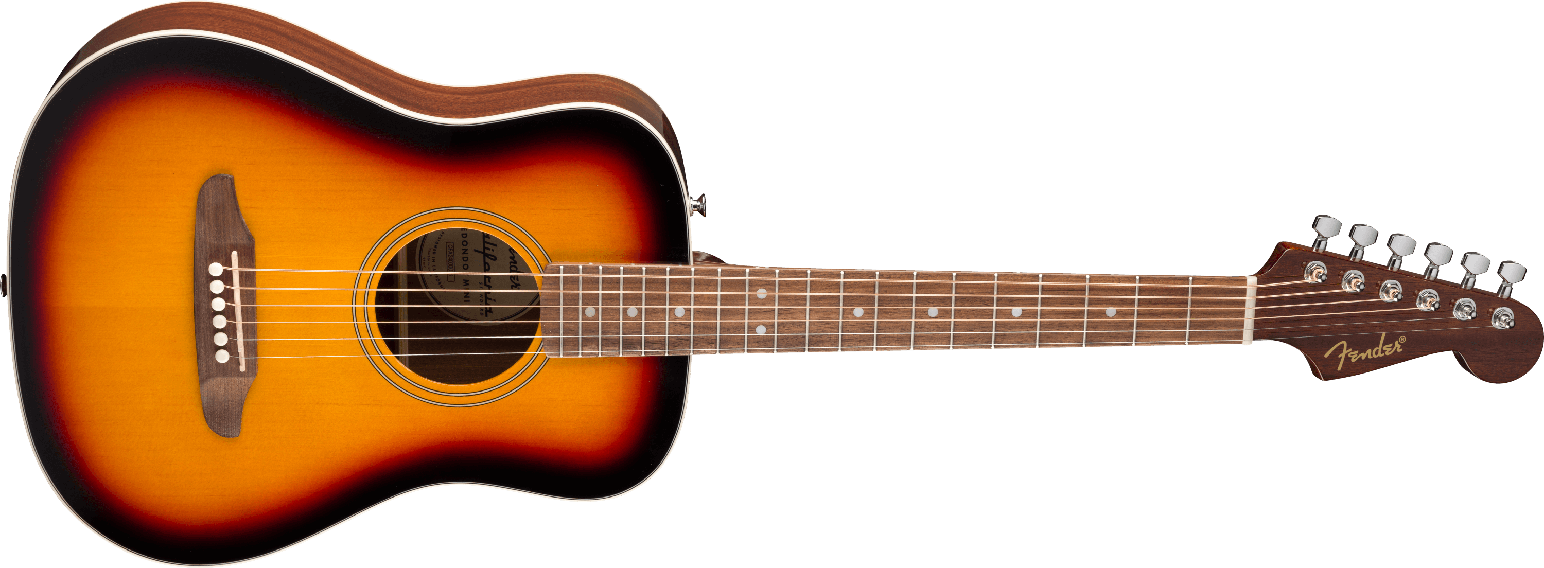 Fender California Standard Redondo Mini w/Bag Spruce Top - 3-Color Sunburst