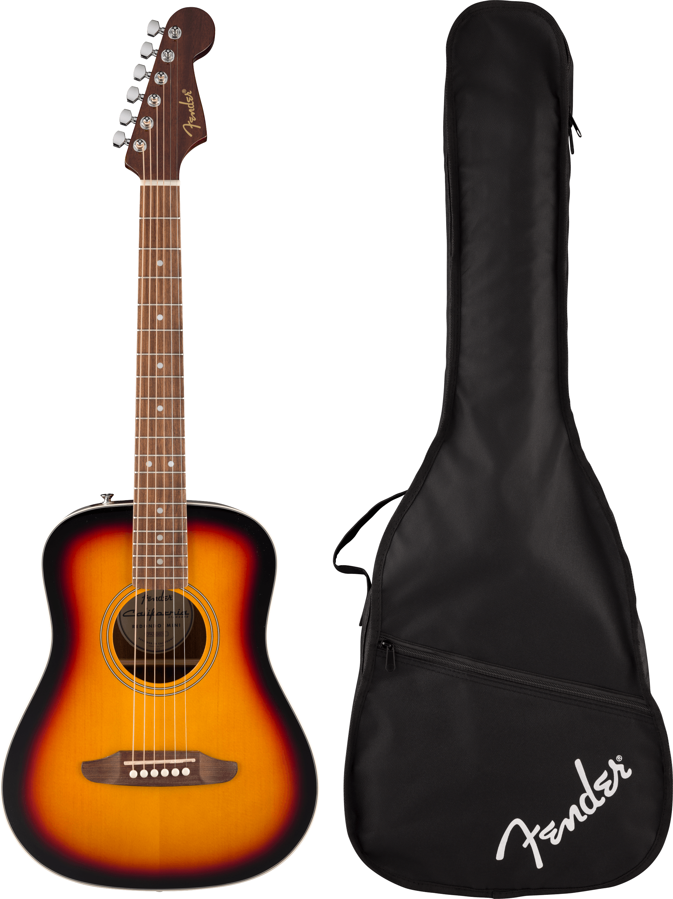 Fender California Standard Redondo Mini w/Bag Spruce Top - 3-Color Sunburst