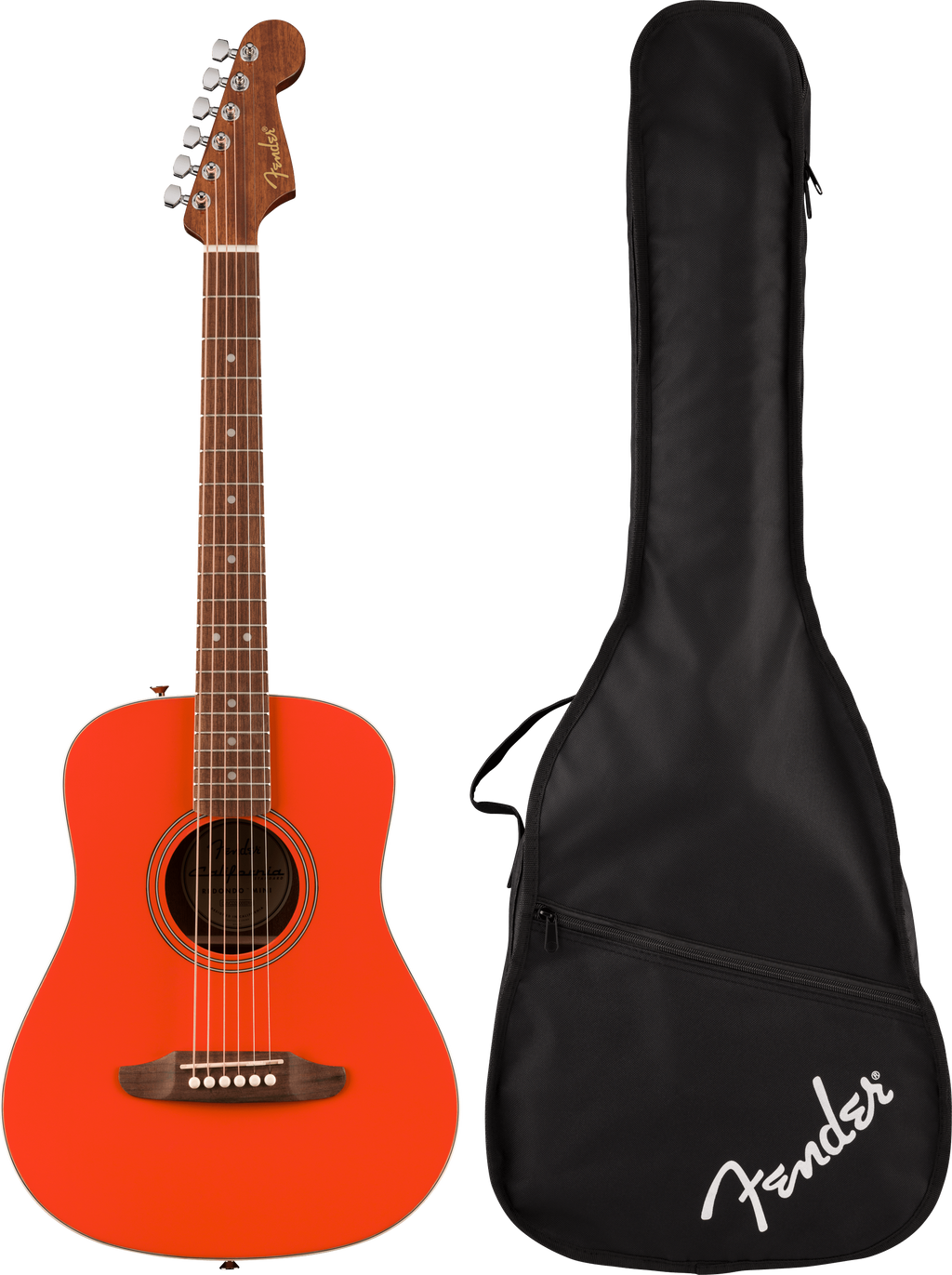 Fender California Standard Redondo Mini w/Bag Spruce Top - Fiesta Red