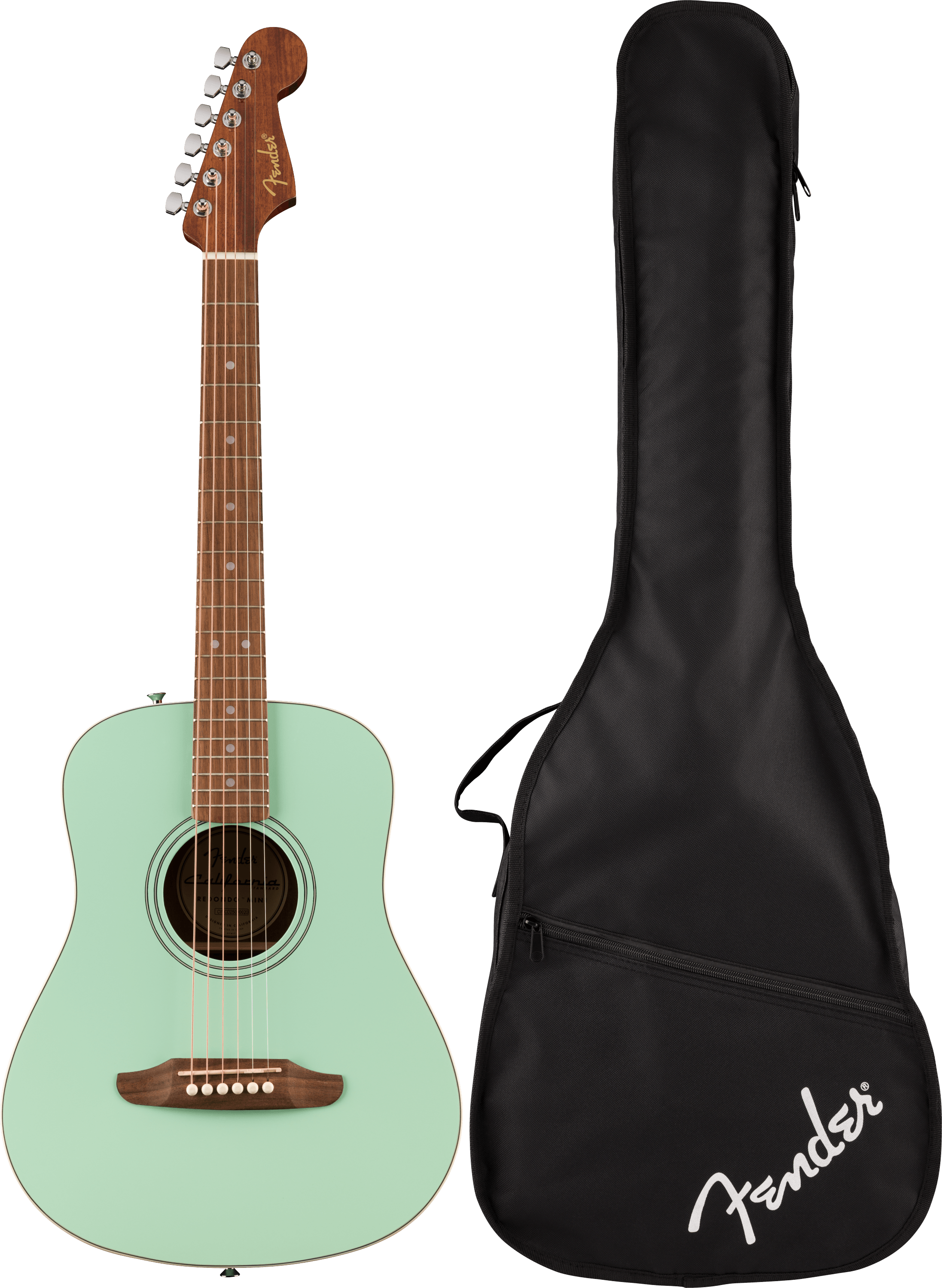 Fender California Standard Redondo Mini w/Bag Spruce Top - Surf Green