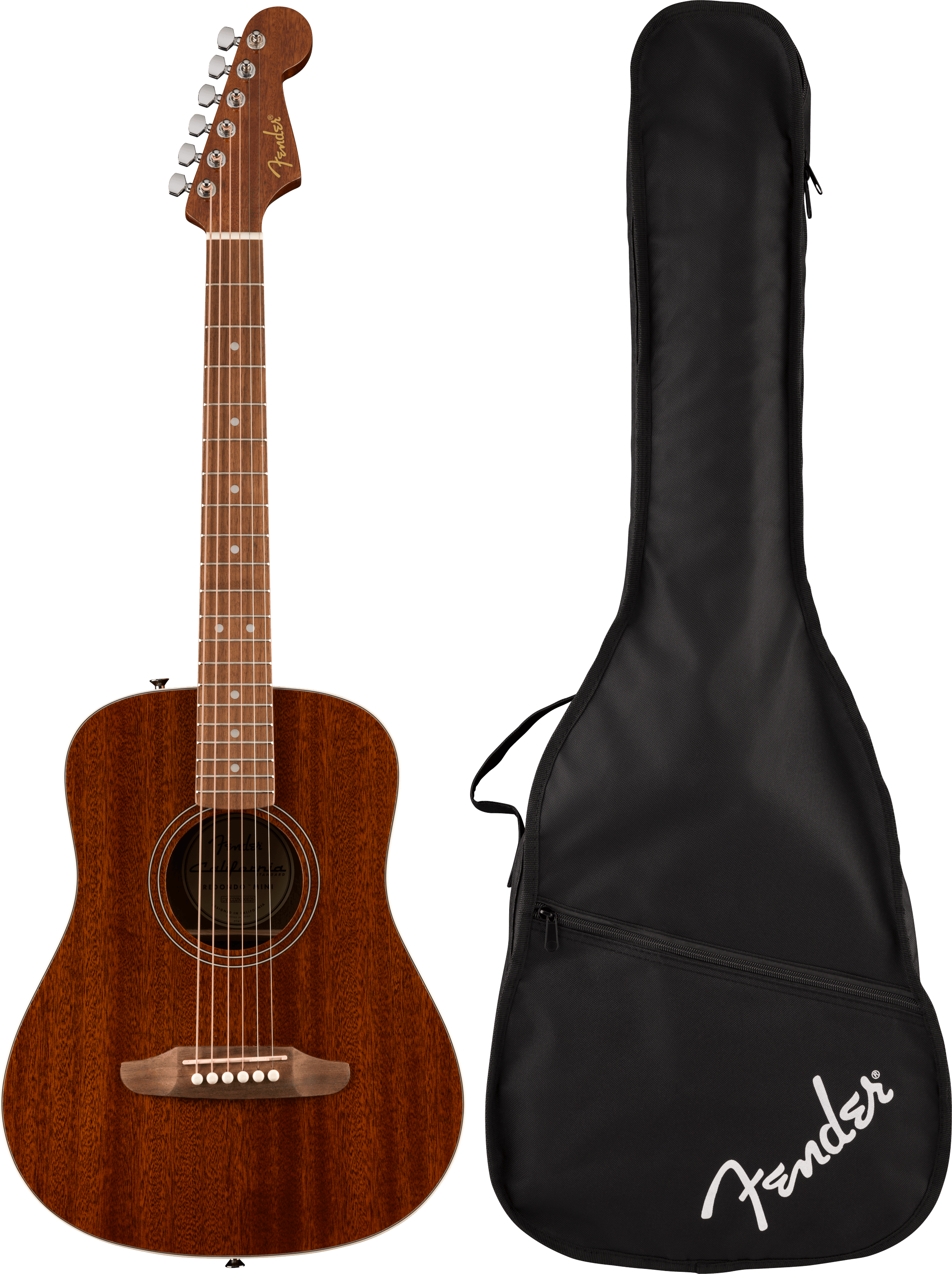 Fender California Standard Redondo Mini w/Bag Sapele Top - Natural Sapele