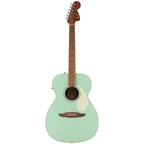 Fender California Standard Monterey acoustic guitar with surf green finish and spruce top, showcasing its body and fretboard.