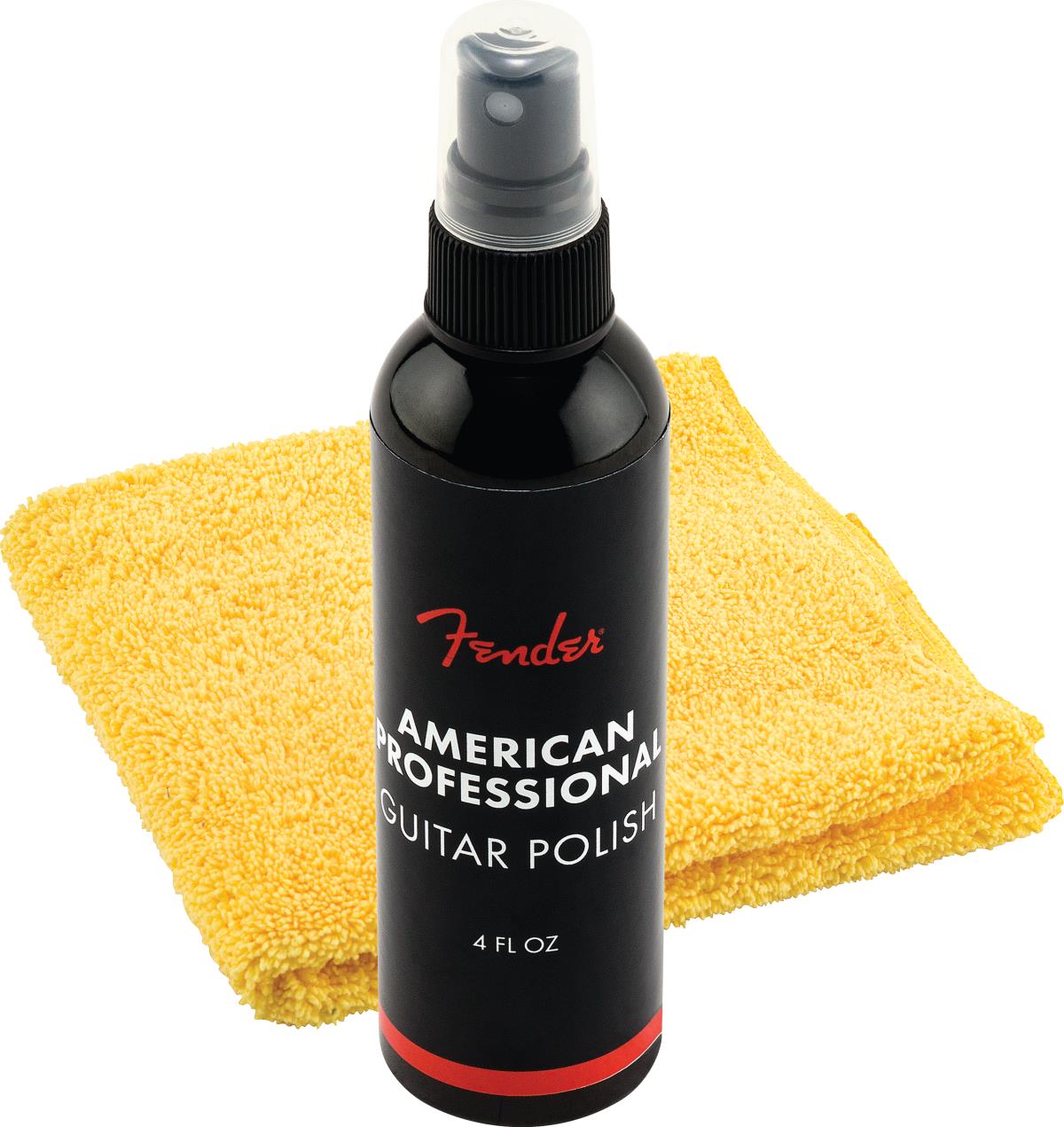 Fender Polish Cloth Care Kit with two soft cleaning cloths for guitar maintenance and polishing.