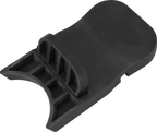 Fender Amperstand™ black guitar cradle holding an electric guitar, designed for secure and stylish guitar display and storage.
