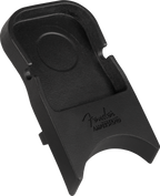 Fender Amperstand™ black guitar cradle holding an electric guitar, designed for safe display and easy access.