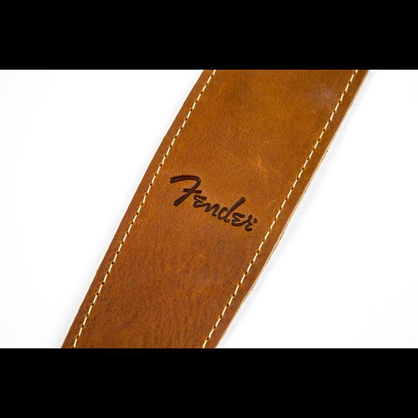 Fender 2.5" Ball Glove Leather Guitar Strap in Brown