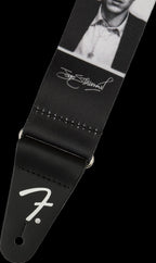 Fender Joe Strummer Know Your Rights polyester guitar strap with printed design, adjustable strap for electric or acoustic guitars.
