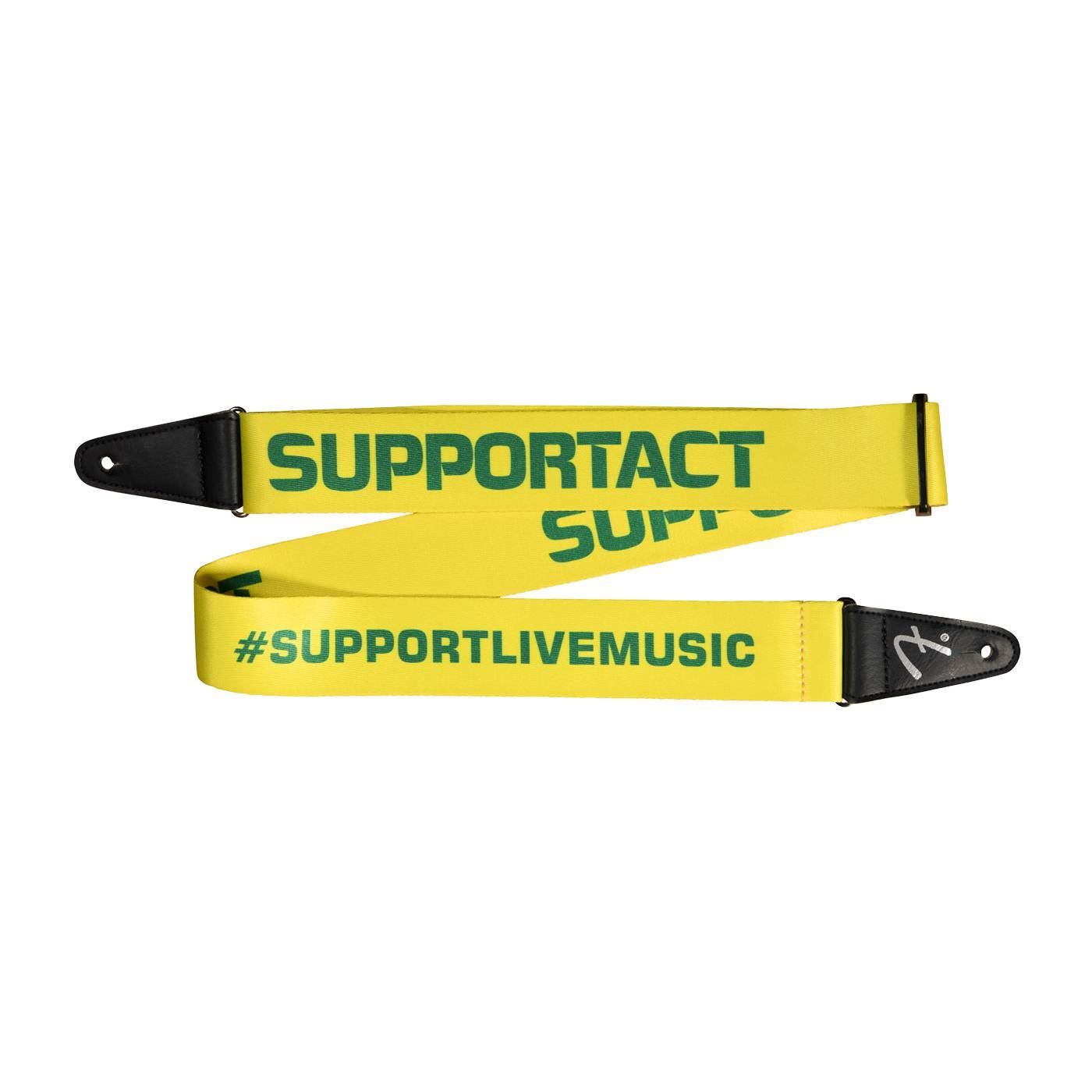 Fender FSR Support Act Charity Guitar Strap in Yellow/Green