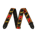 Fender 2 inch Monogrammed Guitar Strap Black/Yellow/Red