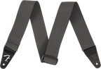 Fender WeighLess 2-inch Tweed guitar strap in grey with leather ends, designed for comfortable instrument support.