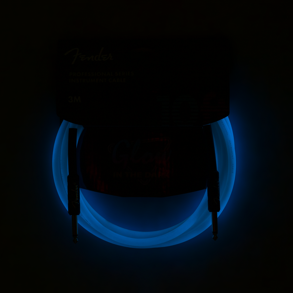 Fender Professional Glow in the Dark Cable - 10ft - Blue