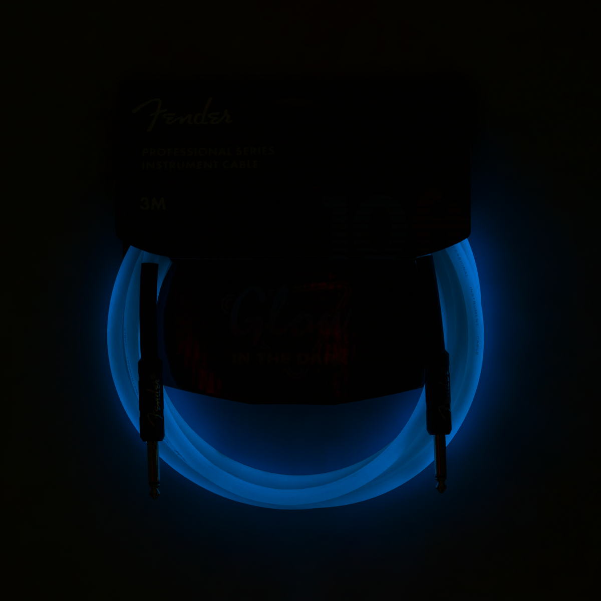 Fender Professional Glow in the Dark Cable - 10ft - Blue