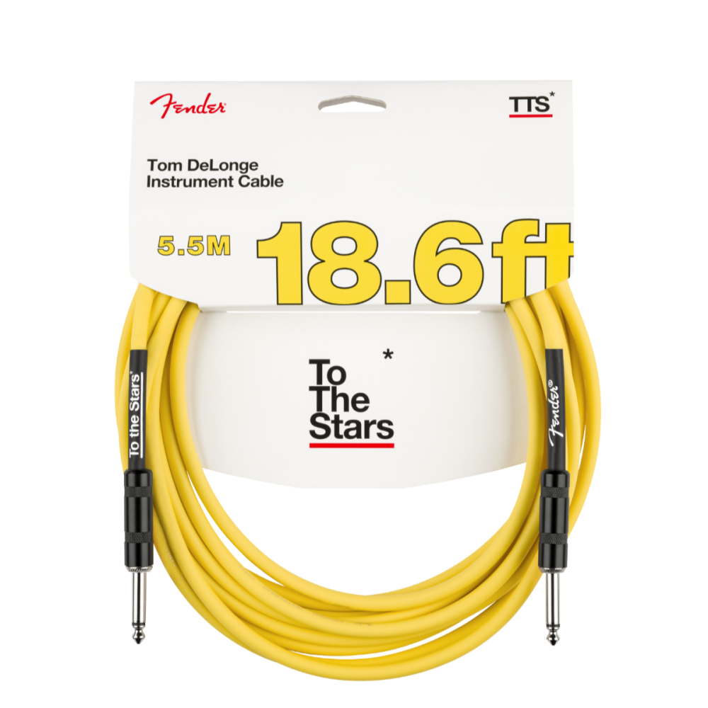 Fender Tom DeLonge To The Stars 18.6' Instrument Cable in Graffiti Yellow