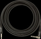 Fender Professional Series 15-foot black guitar cable with straight and angled connectors for electric guitars.