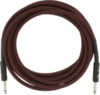 Fender Professional Series 15ft red tweed guitar cable for electric guitars, showcasing the high-quality instrument lead.