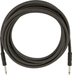 Fender Professional Series 18.6ft gray tweed guitar cable, high-quality instrument lead with durable connectors and flexible design.