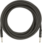 Fender Professional Series 25ft gray tweed guitar cable, high-quality instrument lead with durable connectors and flexible design.