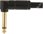 Fender Deluxe Series 10-foot black tweed guitar instrument cable with straight and angle connectors, designed for musical performance.