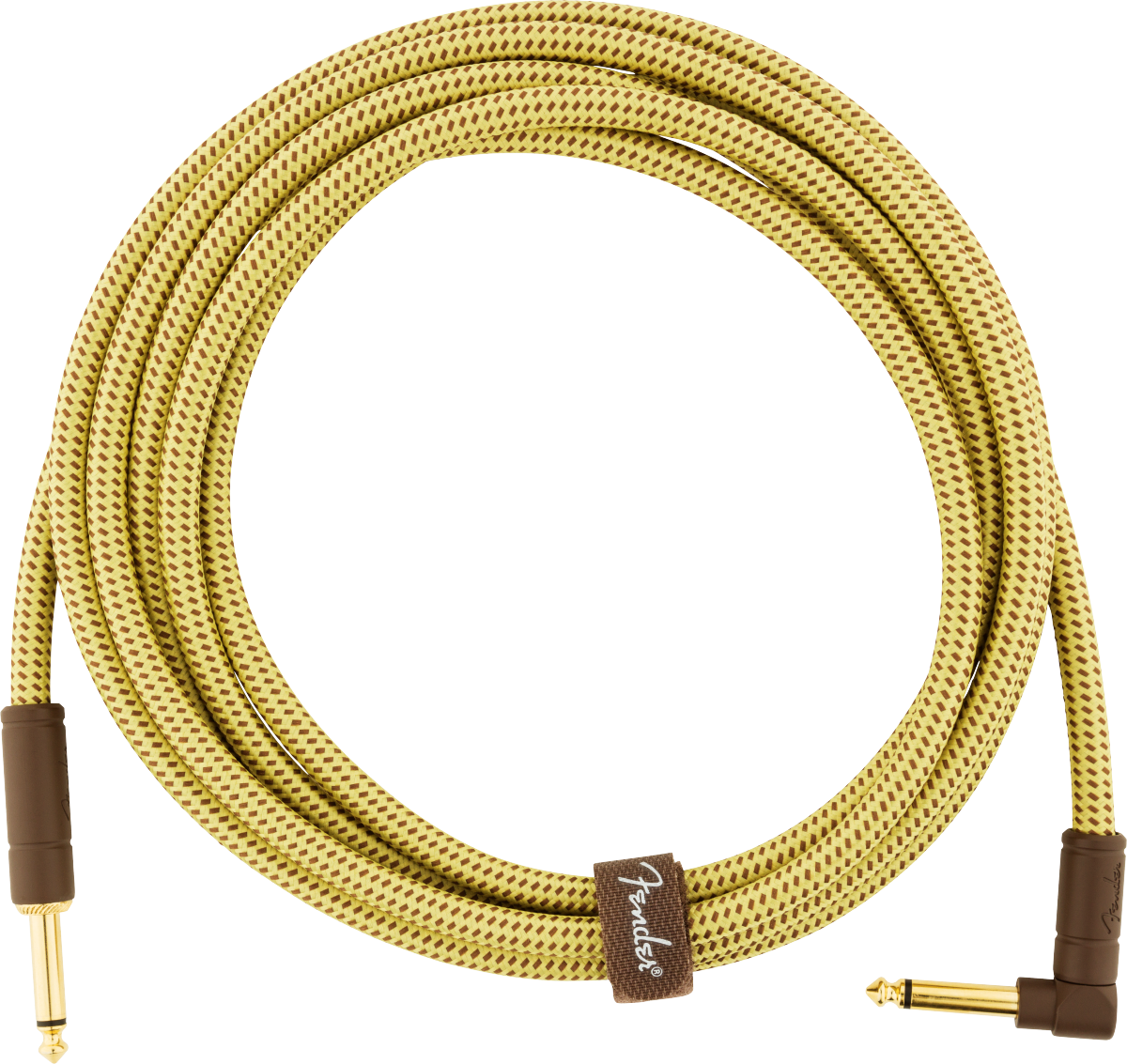 Fender Deluxe Series 10ft Straight/Angle Instrument Guitar Cable in Tweed