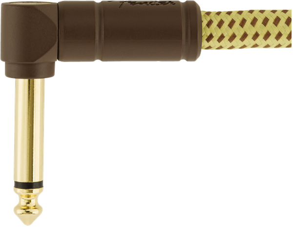 Fender Deluxe Series 10ft Straight/Angle Instrument Guitar Cable in Tweed