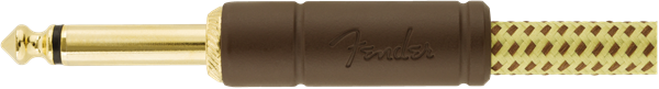 Fender Deluxe Series 10ft Straight/Angle Instrument Guitar Cable in Tweed
