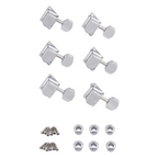 Fender 70s F-Style Stratocaster/Telecaster chrome tuning machine heads set of six on guitar headstock