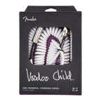 Fender Hendrix Voodoo Child white guitar cable for electric guitars, high-quality Fender guitar lead with durable connectors.