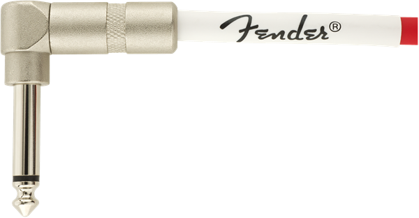 Fender Original Series 30ft straight-angle guitar cable in Fiesta Red, featuring durable construction and flexible design for musicians