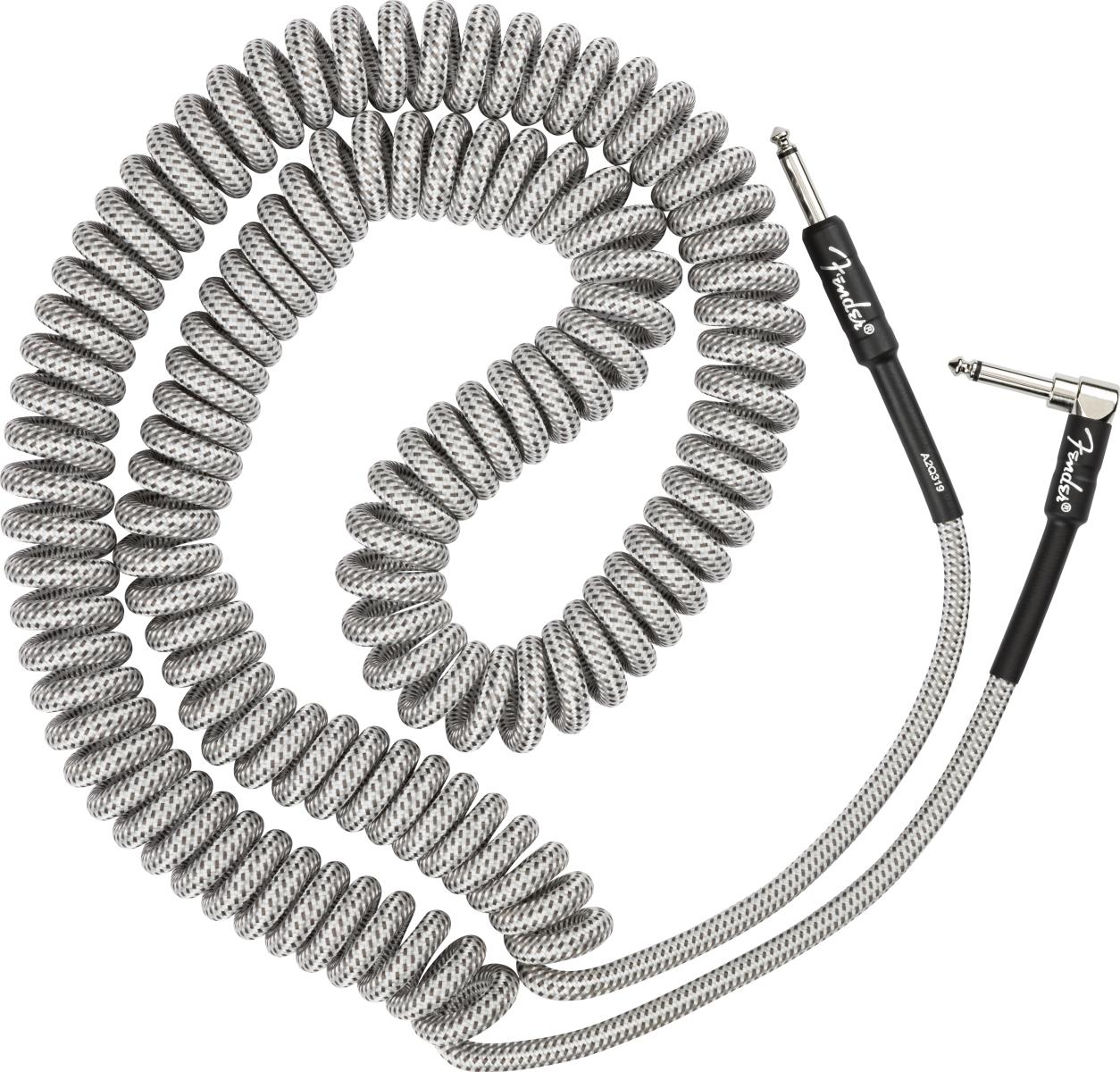 Fender Professional Coil 30ft Guitar Cable in White Tweed