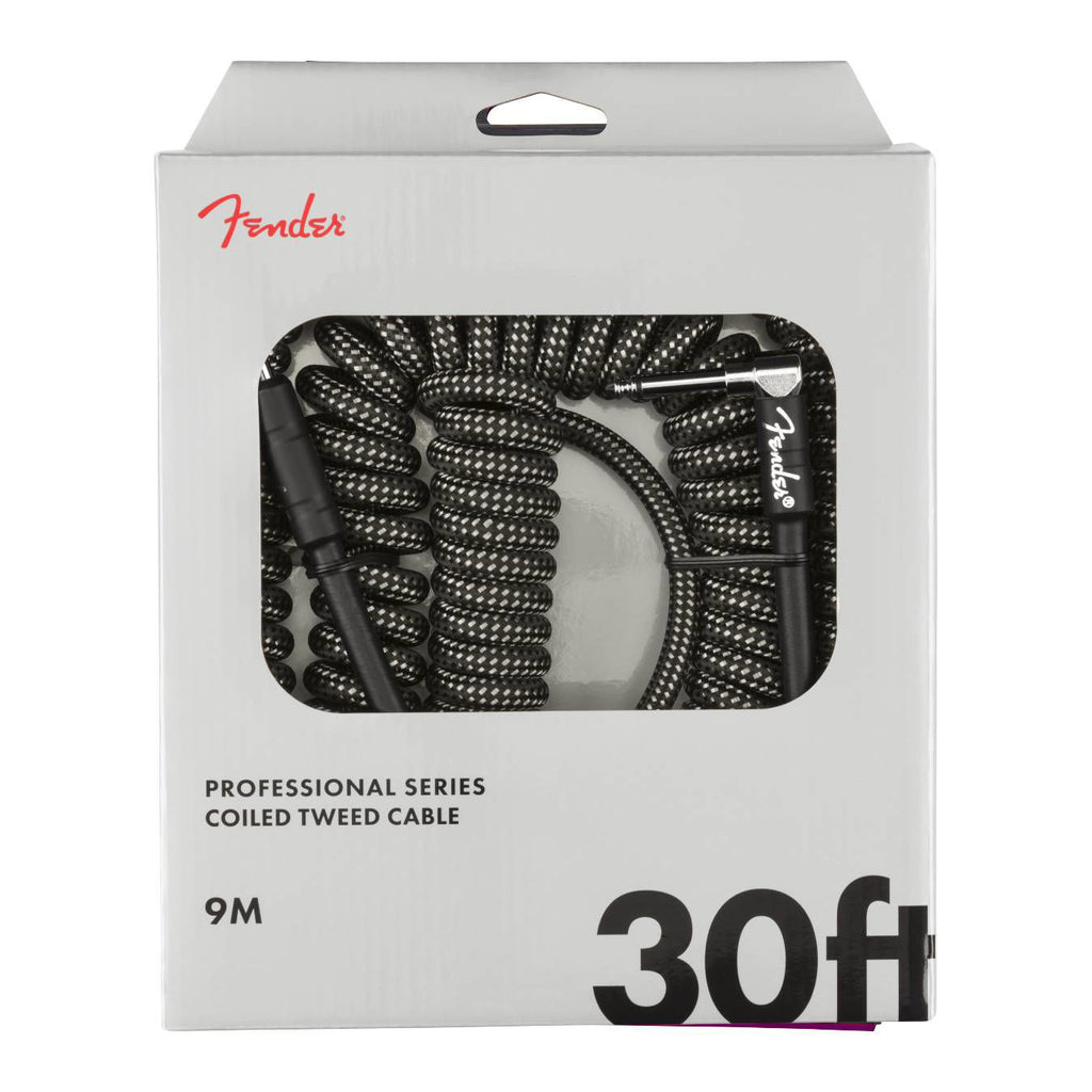 Fender Professional Coil 30ft Guitar Cable in Gray Tweed