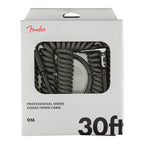 Fender Professional Coil 30ft Guitar Cable in Gray Tweed