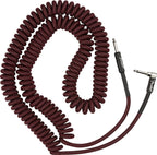 Fender Professional 30ft red Tweed guitar cable, high-quality coil lead for electric guitars, with durable connectors and flexible design.