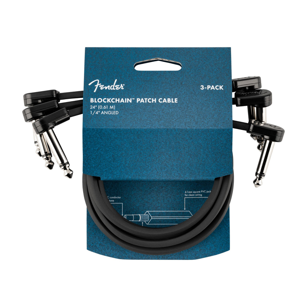 Fender Blockchain 24" Patch Cable 3-Pack Angle/Angle