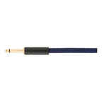 Fender Festival Pure Hemp 10ft blue angled guitar cable for electric guitars, featuring durable construction and flexible design.